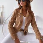 Women's Moto Jacket – Faux Leather Zip Jacket
