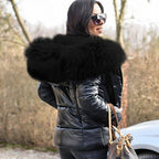 Women's Hooded Puffer Coat – Faux Fur Trim Insulated Winter Jacket