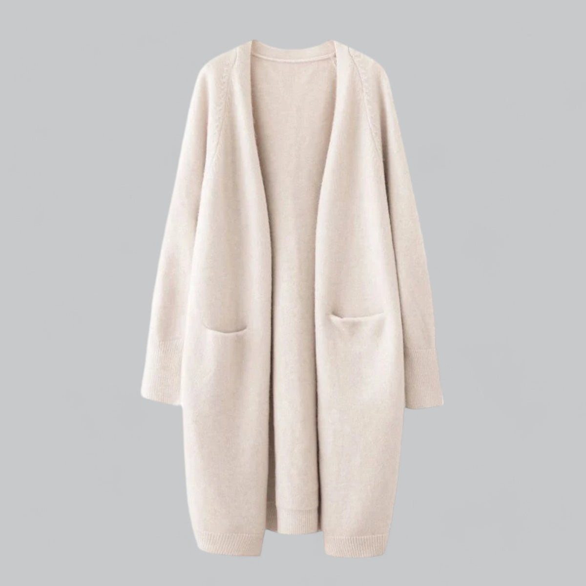 Women's Open Front Longline Cardigan – Relaxed Long Sleeve Cardigan