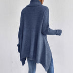 Women's Oversized High Neck Sweater – Relaxed Long Sleeve Winter Sweater