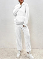 Women's Teddy Fleece House Set – Hooded Plush Lounge Suit