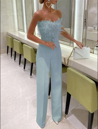 Alanah | Flowy Evening Jumpsuit with wide leg