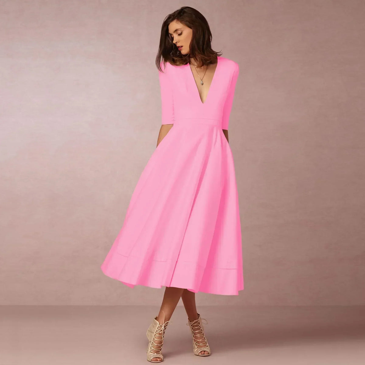 Alanah | Wedding Guest A-Line Midi Dress