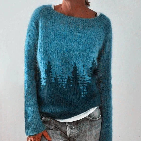 Women's Nordic Pattern Christmas Sweater – Festive Winter Holiday Sweater