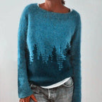 Women's Nordic Pattern Christmas Sweater – Festive Winter Holiday Sweater