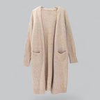Women's Open Front Longline Cardigan – Relaxed Long Sleeve Cardigan
