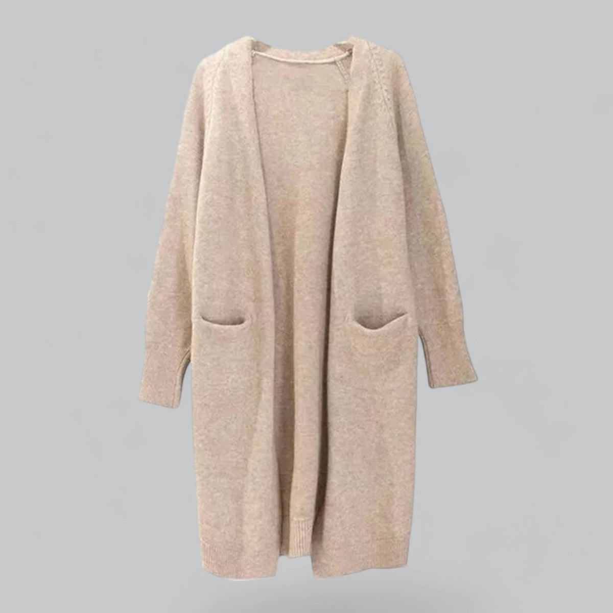 Women's Open Front Longline Cardigan – Relaxed Long Sleeve Cardigan