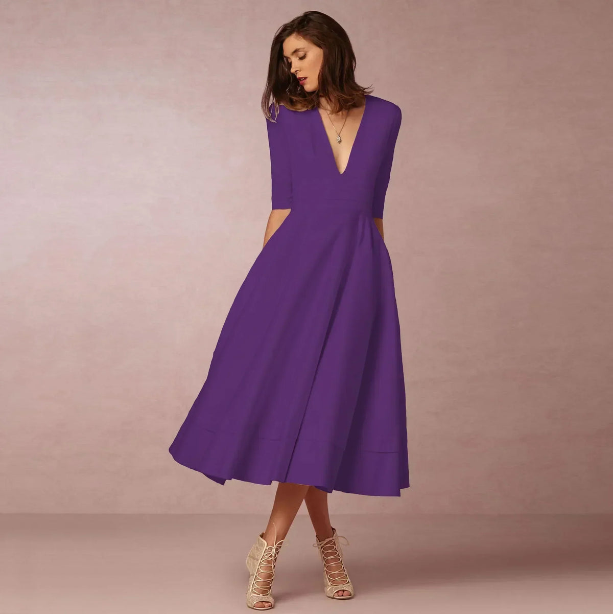 Alanah | Wedding Guest A-Line Midi Dress
