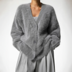Women's Structured Statement Cardigan – Couture Style Long Sleeve Cardigan