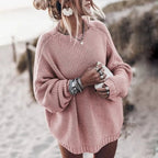 Women's Oversized Chunky Sweater – Wide Sleeve Knit Pullover