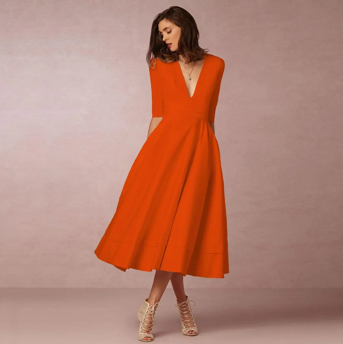Alanah | Wedding Guest A-Line Midi Dress