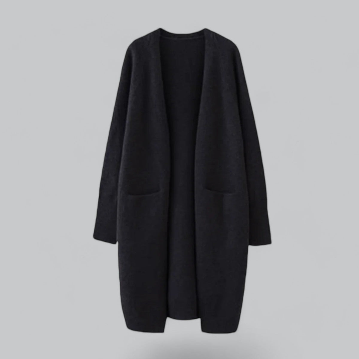 Women's Open Front Longline Cardigan – Relaxed Long Sleeve Cardigan