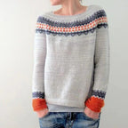 Women's Nordic Pattern Christmas Sweater – Festive Winter Holiday Sweater