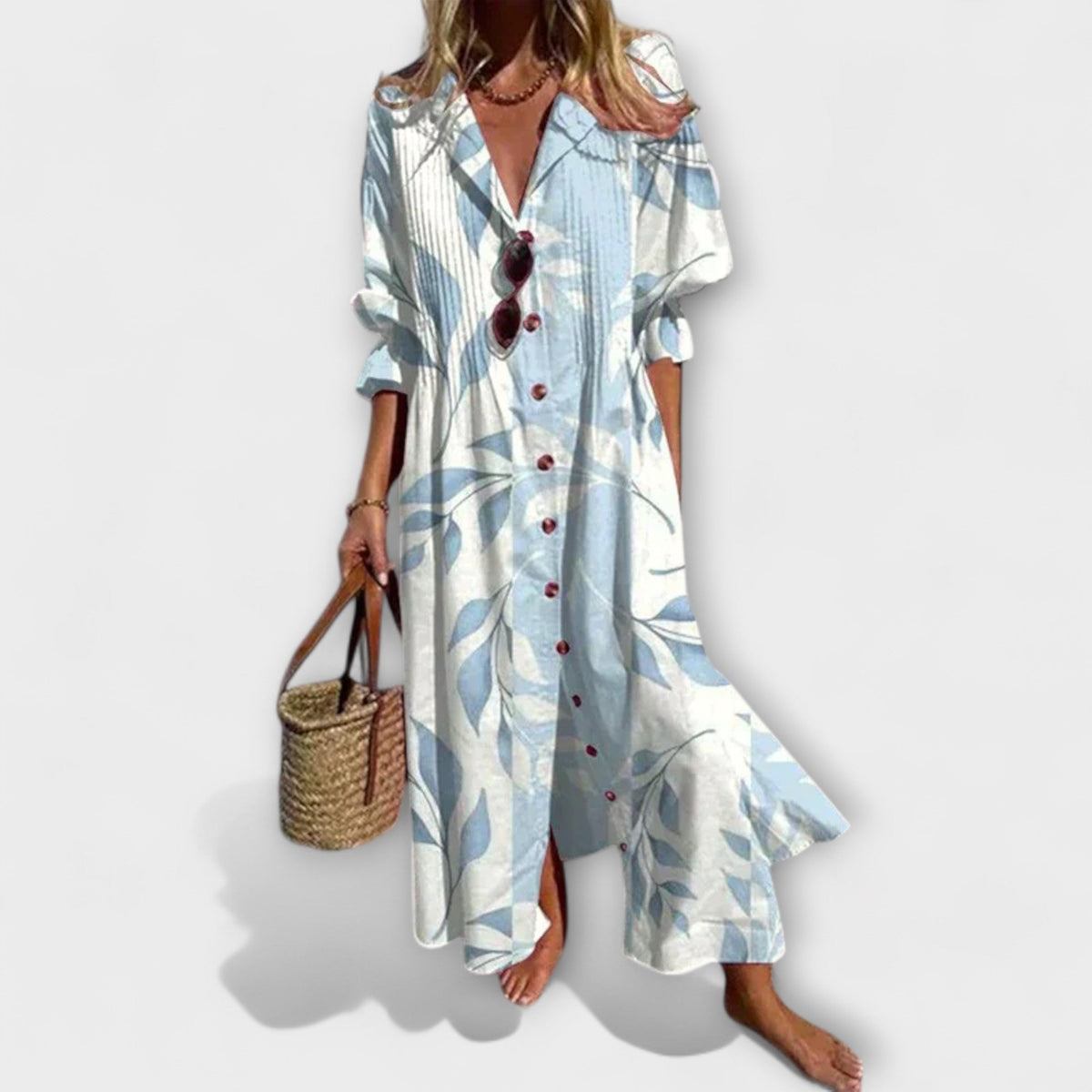 Women's Floral Summer Maxi Dress – Relaxed Flowy Dress