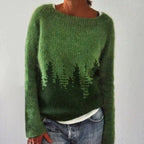 Women's Nordic Pattern Christmas Sweater – Festive Winter Holiday Sweater