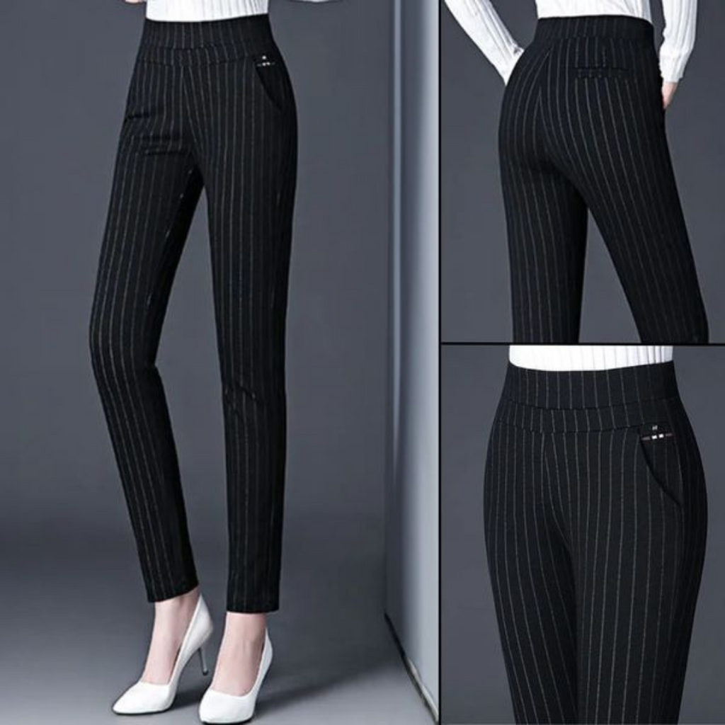 Women's Stretch Slim Fit Pants – Tailored Day-to-Evening Dress Trousers