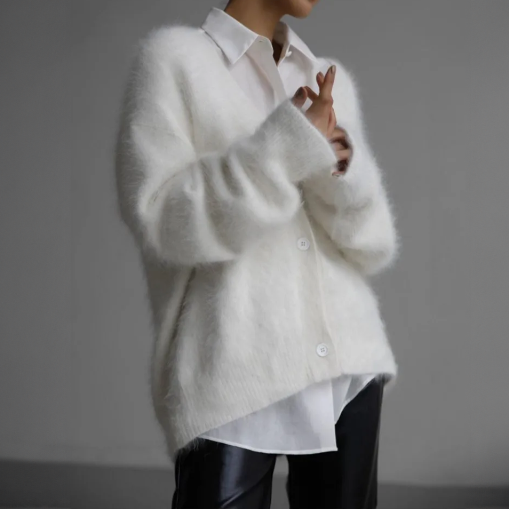 Women's Structured Statement Cardigan – Couture Style Long Sleeve Cardigan