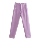 Women's Wrinkle Resistant Dress Pants – Tailored Straight Leg Trousers
