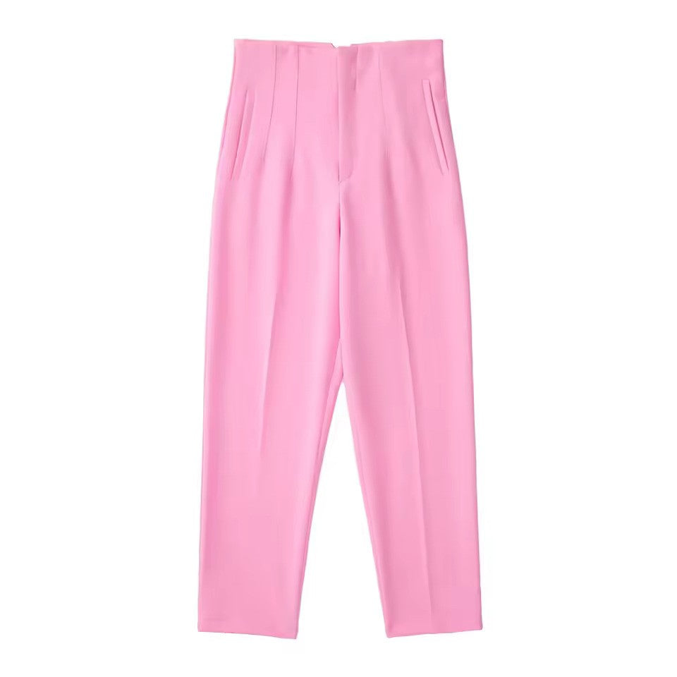 Women's Wrinkle Resistant Dress Pants – Tailored Straight Leg Trousers