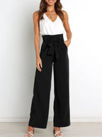 Women's Wide Leg Tailored Pants – High Waist Flowy Dress Trousers