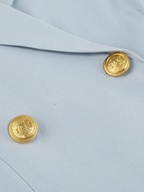 Women's Belted Cape Blazer Dress – Gold Button Formal Mini Dress