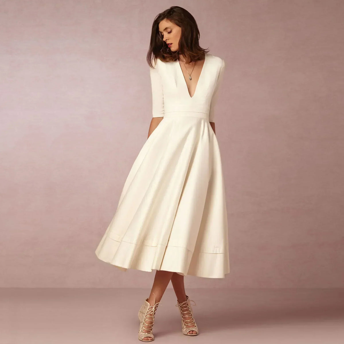 Alanah | Wedding Guest A-Line Midi Dress