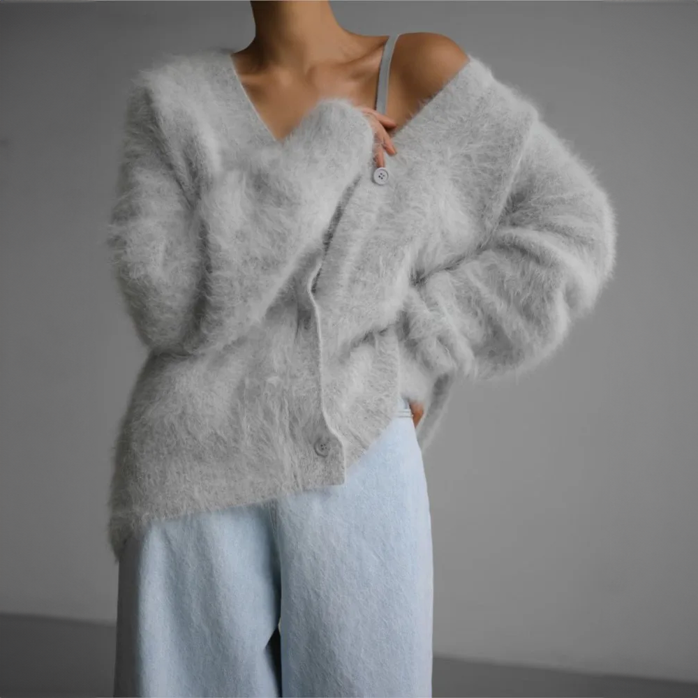 Women's Structured Statement Cardigan – Couture Style Long Sleeve Cardigan