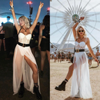 Women's Vintage Inspired Festival Dress – Retro Flowy Party Dress