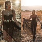 Women's Vintage Inspired Festival Dress – Retro Flowy Party Dress