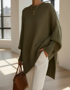 Women's Long Sleeve Oversized Sweater – Relaxed Knit Pullover