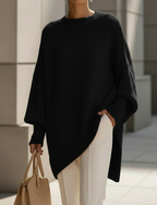Women's Long Sleeve Oversized Sweater – Relaxed Knit Pullover