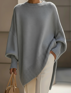 Women's Long Sleeve Oversized Sweater – Relaxed Knit Pullover