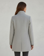 Women's Tailored Winter Coat – Button Front Longline Overcoat