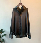 Women's Button Placket Long Sleeve Blouse – Classic Shirt Blouse
