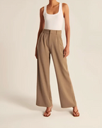 Women's Flowy Wide Leg Dress Pants – High Waist Tailored Trousers