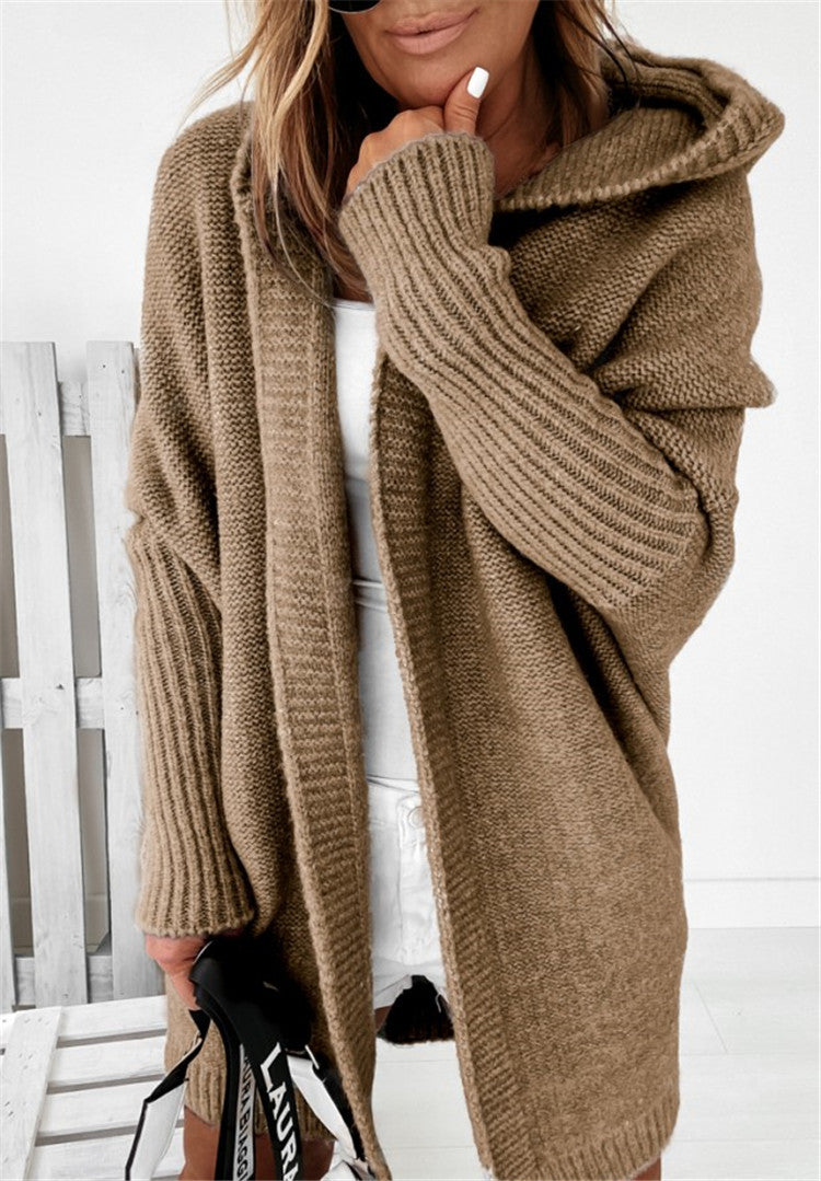 Women's Oversized Longline Cardigan – Relaxed Sleeve Knit Cardigan