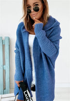Women's Oversized Longline Cardigan – Relaxed Sleeve Knit Cardigan