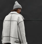 Women's Oversized Collared Jacket – Pocket Cold Weather Winter Jacket