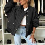 Women's Quilted Bomber Jacket – Puffer Flight Jacket