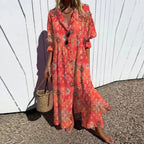 Women's Floral Pocket Maxi Dress – Flowy Summer Dress