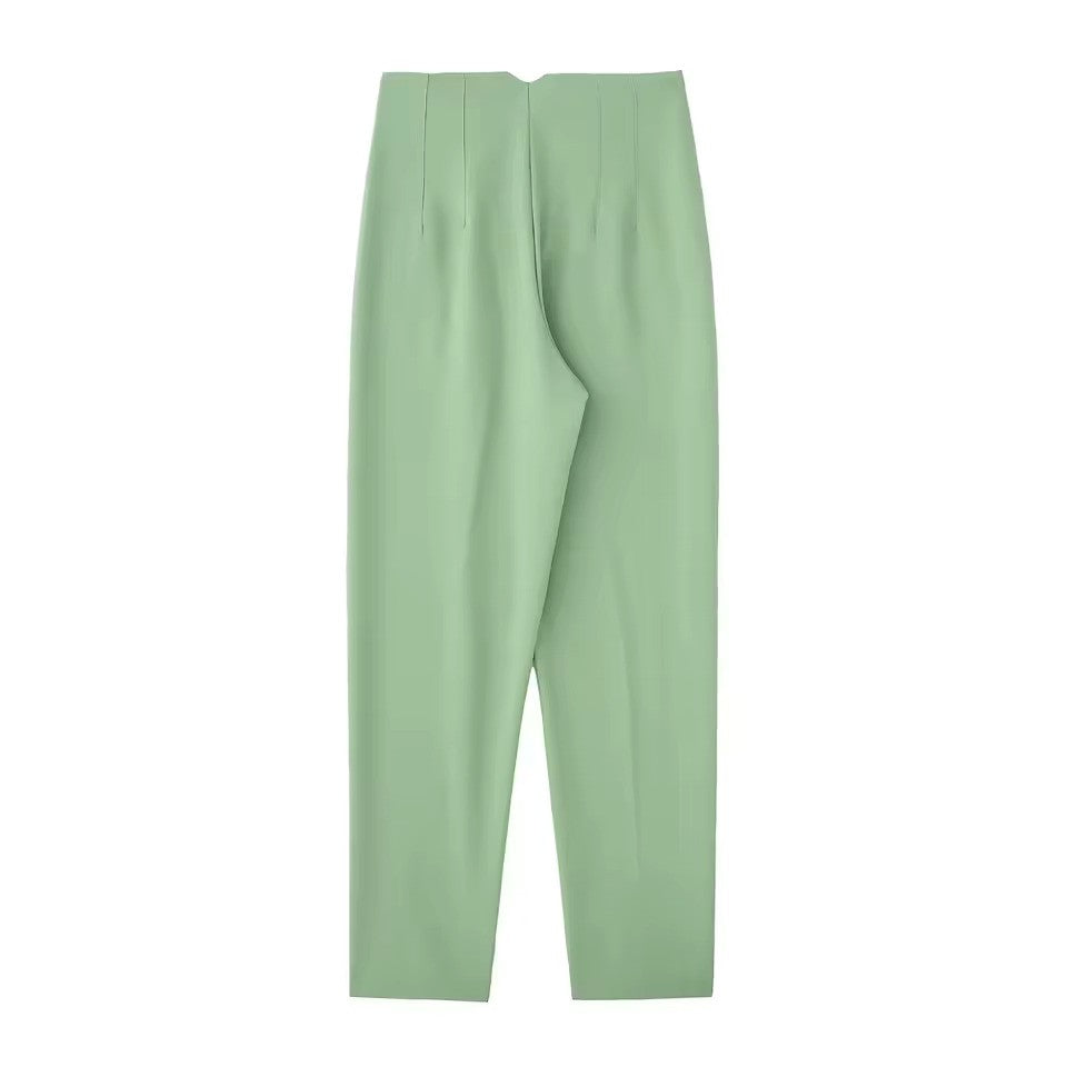 Women's Wrinkle Resistant Dress Pants – Tailored Straight Leg Trousers