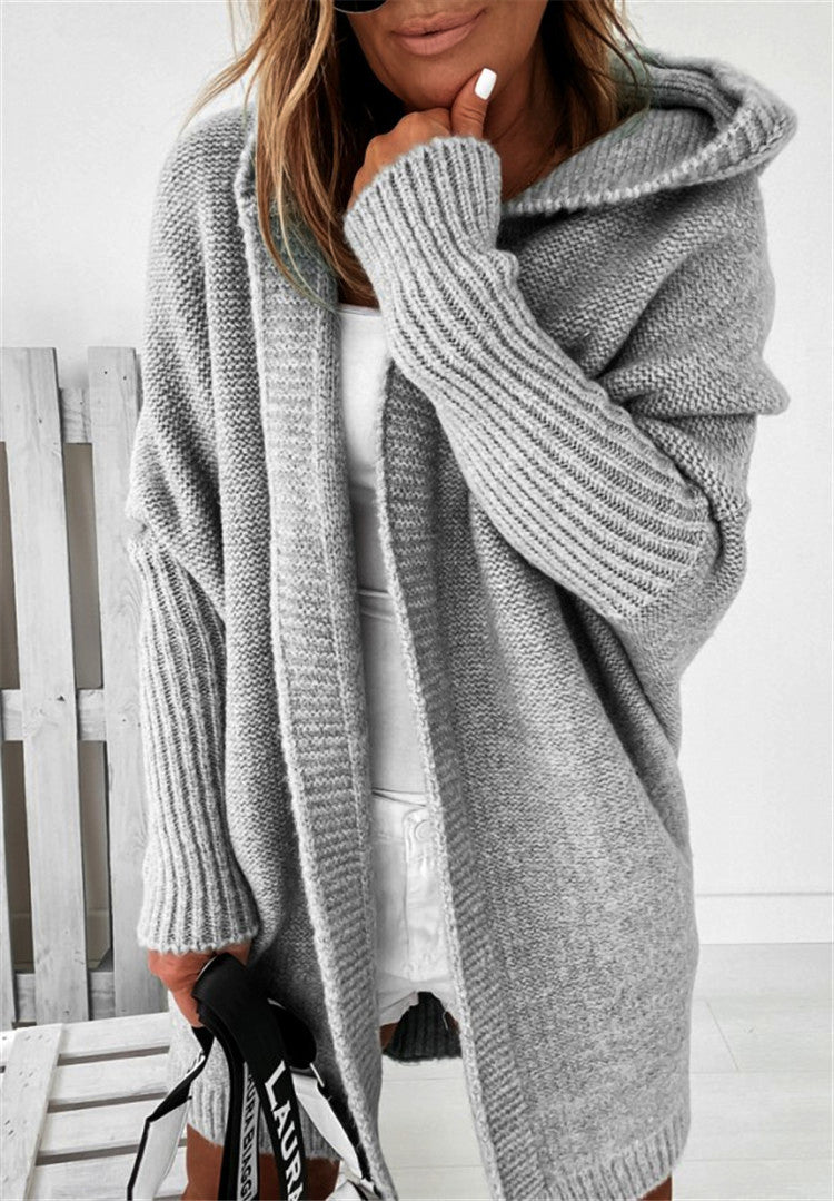 Women's Oversized Longline Cardigan – Relaxed Sleeve Knit Cardigan
