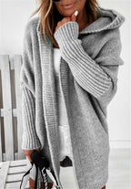 Women's Oversized Longline Cardigan – Relaxed Sleeve Knit Cardigan