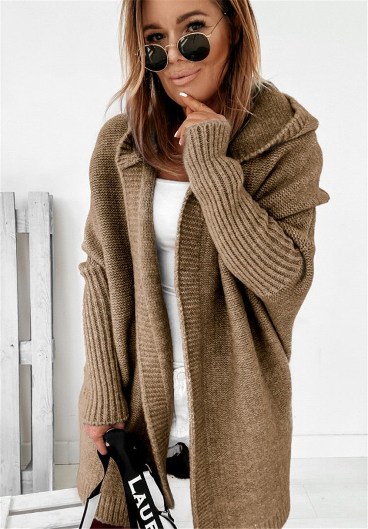 Women's Oversized Longline Cardigan – Relaxed Sleeve Knit Cardigan