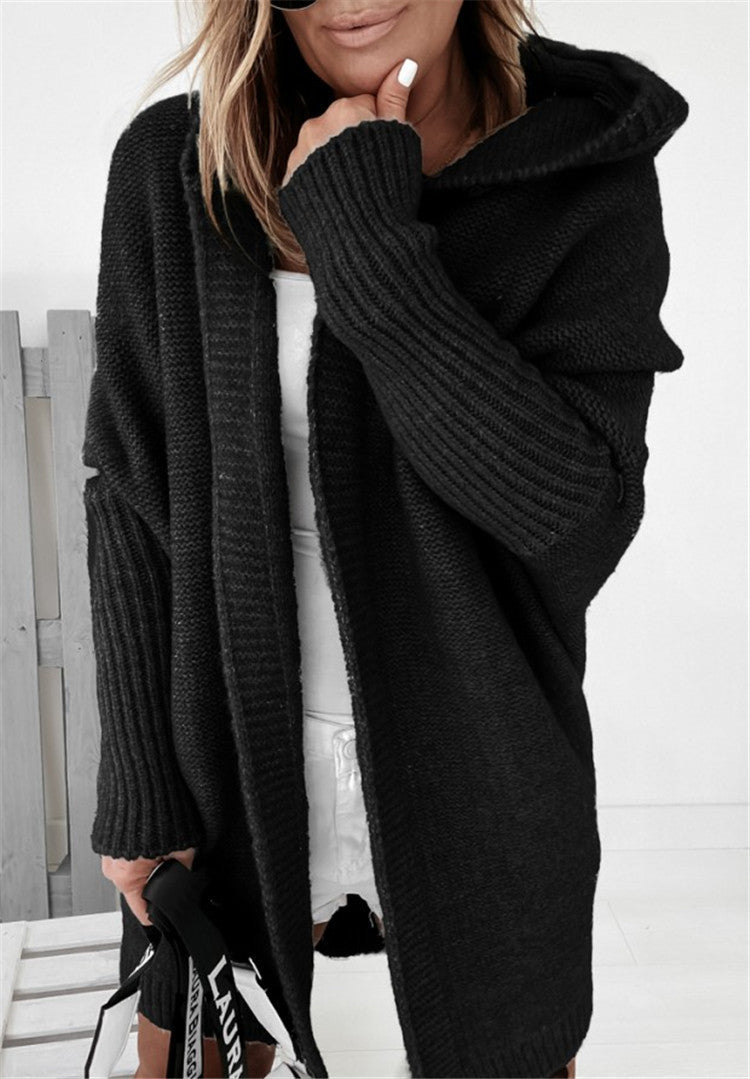 Women's Oversized Longline Cardigan – Relaxed Sleeve Knit Cardigan