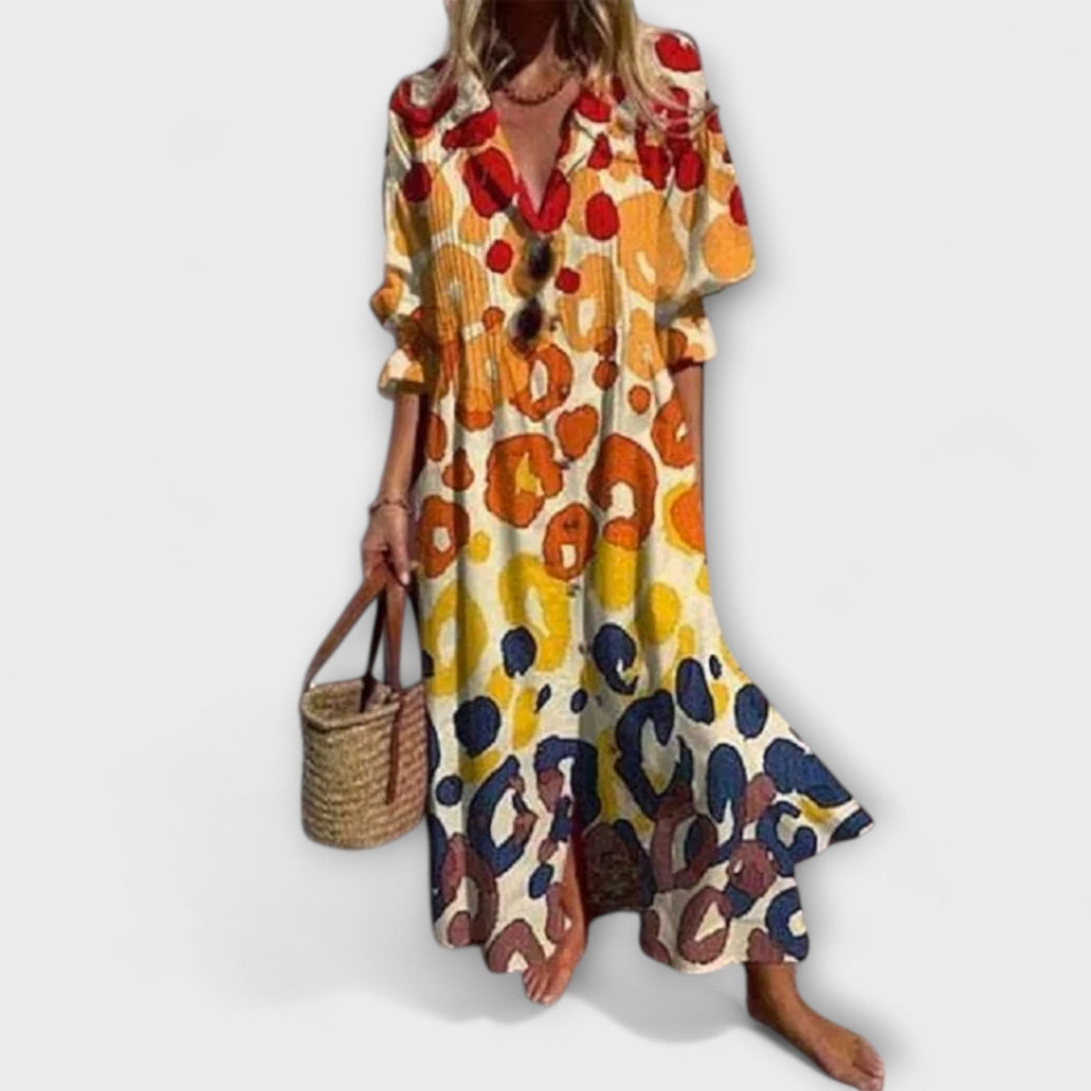 Women's Floral Summer Maxi Dress – Relaxed Flowy Dress