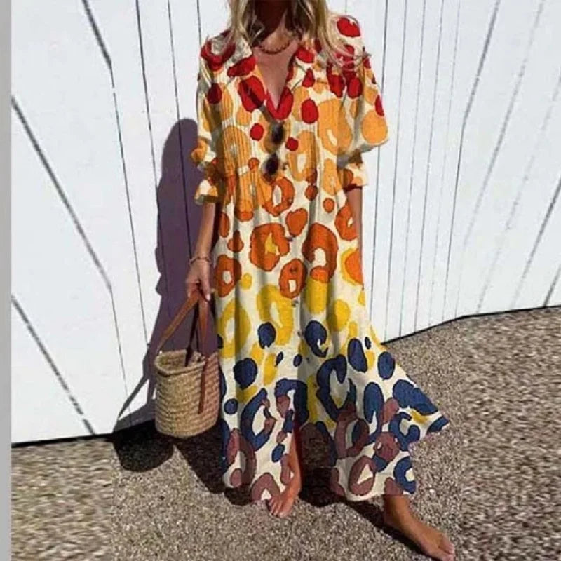 Women's Floral Pocket Maxi Dress – Flowy Summer Dress