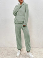 Women's Teddy Fleece House Set – Hooded Plush Lounge Suit