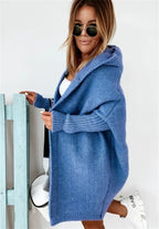 Women's Oversized Longline Cardigan – Relaxed Sleeve Knit Cardigan