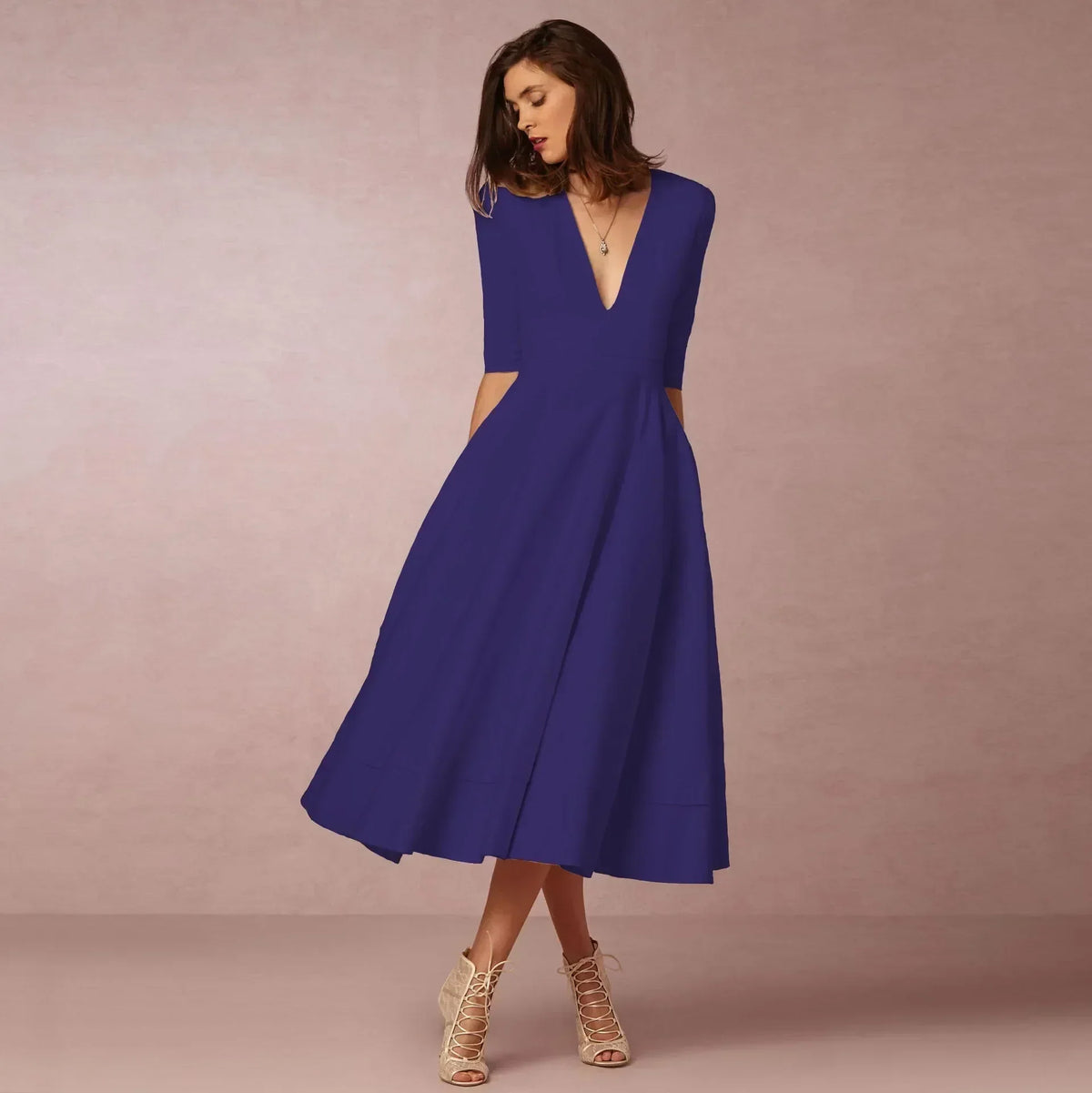 Alanah | Wedding Guest A-Line Midi Dress